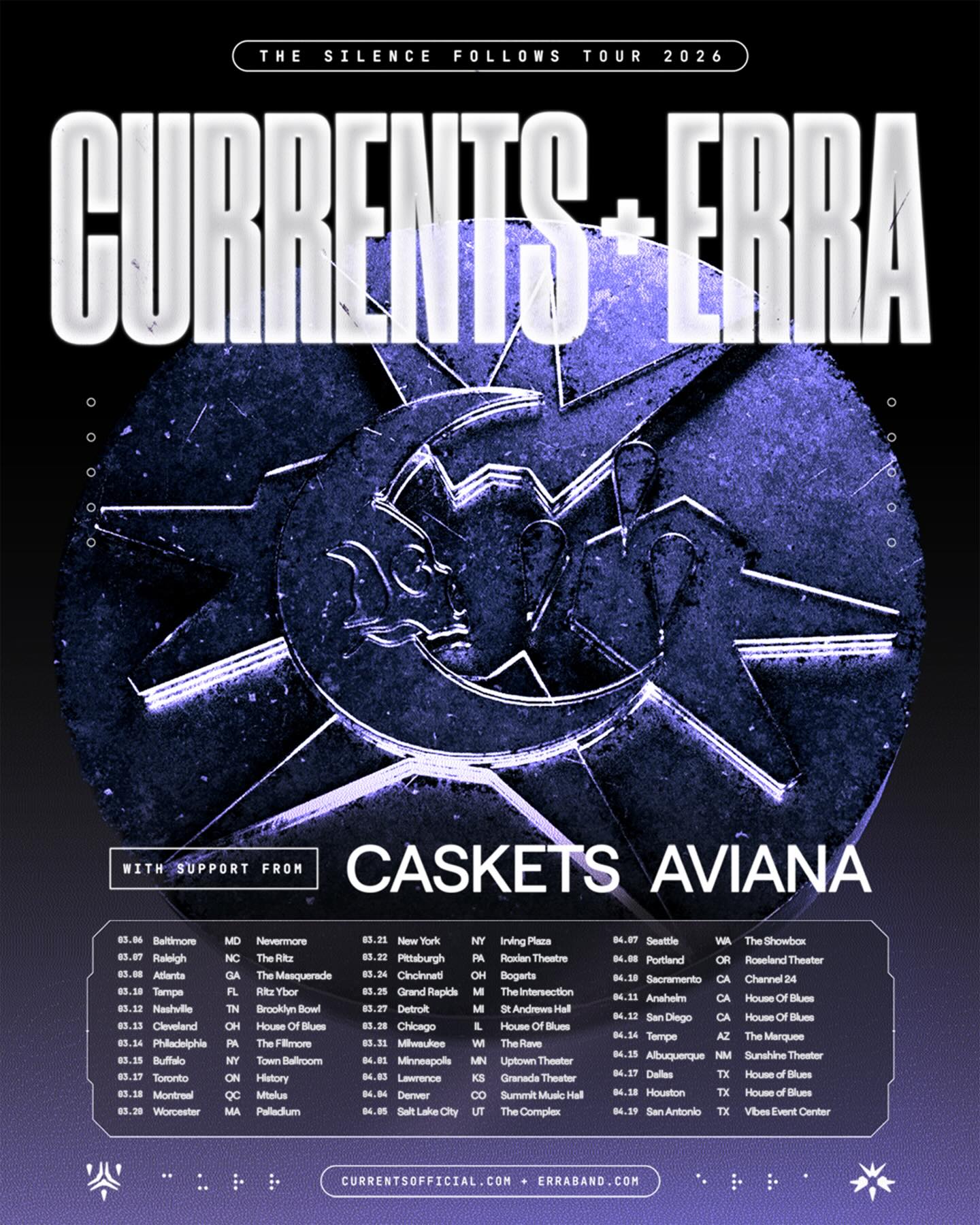 Caskets The Silence Follows Tour Poster 2026